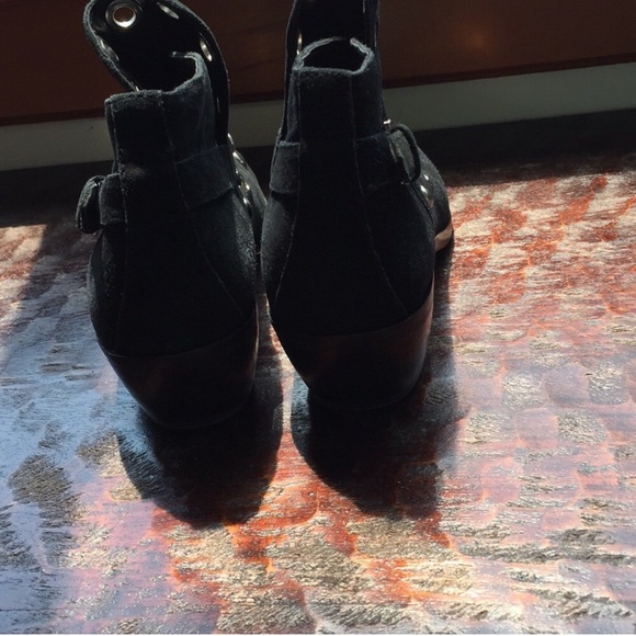 Sam Edelman Pedra Suede Grommeted Ankle Booties Grunge - Picture 6 of 7